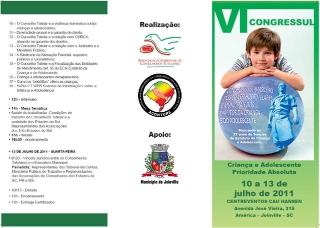 Panfleto do 6º Congressul em Joinville